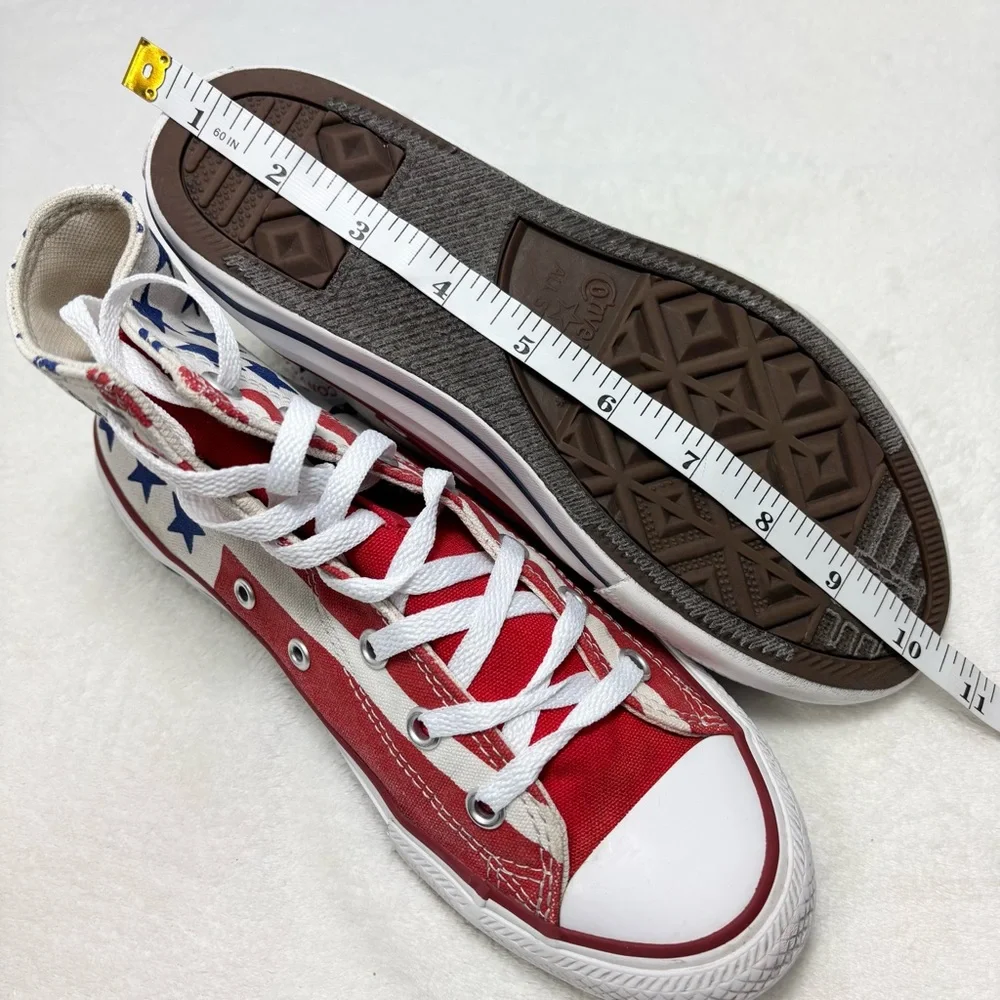 Converse Chuck‎ Taylor Kid  Size 4 American Flag High Top Sneake Streetwear